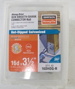 Simpson Strong-Tie Strong-Drive 3-12 in. x 0.162 in. SCN Smooth-Shank HDG Connector Nail (40-Pack)