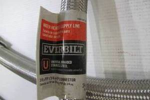 3-Pack Everbilt 34 in. FIP x 34 in. FIP x 24 in. Stainless Steel Water Heater Supply Line
