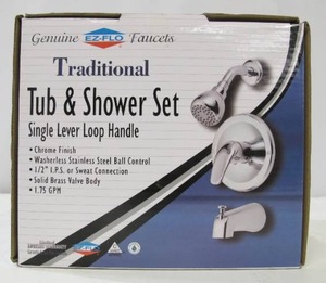 EX-FLO Traditional Collection Single-Handle Washerless 1-Spray Tub and Shower Faucet in Chrome (Valve Included)