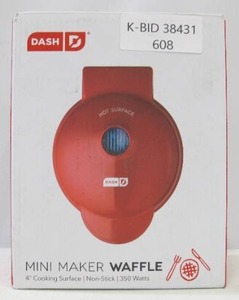 Dash 350 Watt Mini Waffle Maker - Red