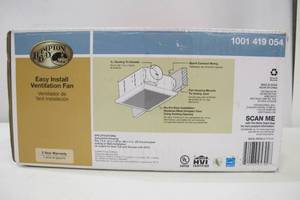 Hampton Bay 50 CFM WallCeiling Mount Roomside Installation Bathroom Exhaust Fan