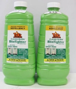 2-Pack TIKI Clean Burn BiteFighter Torch Fuel - 2 x 64 oz - 128 oz Total