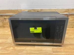 MAGIC CHEF 0.9 cu. ft. Countertop Microwave in Stainless Steel with Gray Cavity