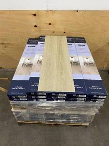 SARATOGA COLLECTION Lot of 50 Boxes of- 100% Waterproof Flooring in Blonde Oak (Total of 946.50 sq. ft.)