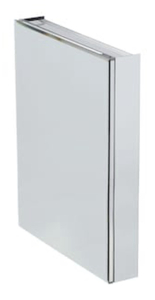 PEGASUS 24 in. W x 30 in. H x 5 in. D Frameless Recessed or Surface-Mount Bathroom Medicine Cabinet with Beveled Mirror