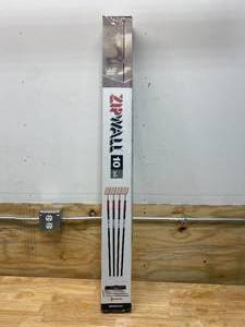 ZIPWALL ZP4 Contains 4 10 ft. Steel Spring Loaded Poles 4-Heads, 4-Plates, 4-Tethers, 4-Grip Disks, 2-Zippers and 1-Carry Bag