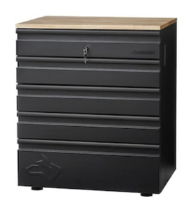 HUSKY Heavy Duty Welded 18-Gauge Steel 5-Drawer Garage Base Cabinet in Black (28 in. W x 32 in. H x 21.5 in. D)