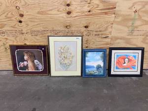 Lot of 4 Framed Art Pieces