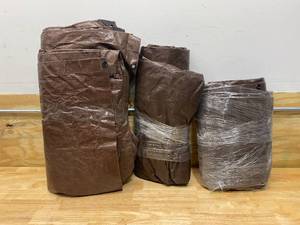 Lot of 3 Brown Tarps