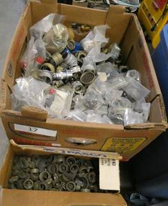 lot 17 image: Large banana box full of various amphenol connectors, most are new old stock