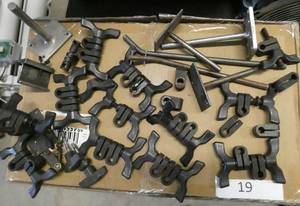 lot 19 image: group of workholding clamps