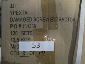 lot 53 image: Case of 120 Screw extractor sets