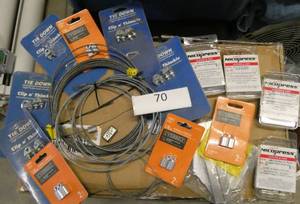 lot 70 image: wire cable, sleeves and clips
