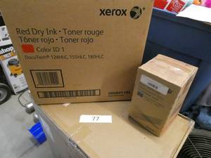 lot 77 image: Xerox toner  ink one Red and one Blue