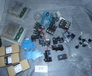 lot 78 image: lot of new electrical items - power supplies, Cosel noise filters NBC-20-472, Littelfuse blocks, switches, and more