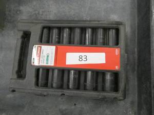 lot 83 image: Craftsman 12pc deep impact socket set, 12 drive, 38-1-116