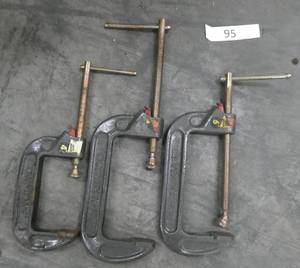 lot 95 image: 3 Olympia clamps  two 6 and one 4