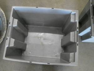 lot 108 image: Stack of 12 Like new totes each one measures 19x16x13 tall
