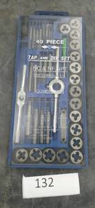 lot 132 image: 40 piece tap and die set