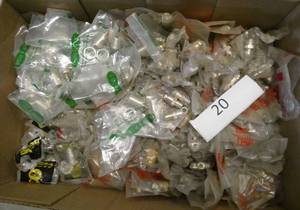 lot 20 image: large lot of audio video connectors, all new