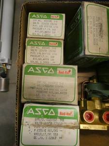 lot 30 image: 10 new old stock brass ASCO solenoid valves