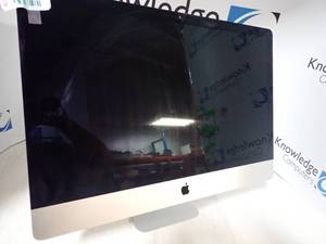 lot 50 image: Apple&nbspiMac 13.2 A1419&nbspINTEL(R) CORE(TM) I7-6700K CPU  4.00GHZ 16GB DDR3 RAM (cracked glass but fully functional)