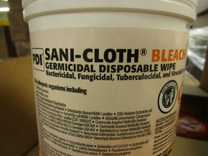 lot 431 image: PDI SANI-CLOTH BLEACH GERMICIDAL DISPOSABLE WIPES - BULK CASES