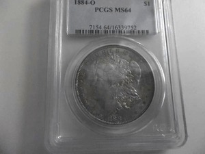 1884 O Morgan Silver Dollar