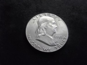 1955 Franklin Silver Half Dollar