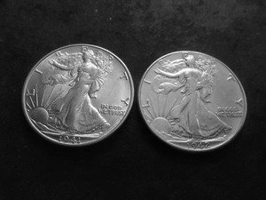 1941 D & 1942 Walker Half Dollars
