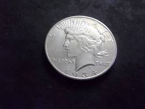 1934 S Silver Peace Dollar