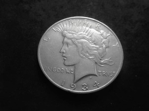 1934 D Silver Peace Dollar