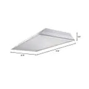 lot 53 image: 6  - 4-Light 2 ft. x 4 ft. White Fluorescent Lensed Troffer by Metalux