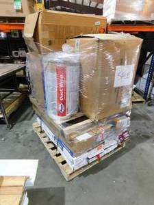 lot 63 image: WHOLESALE PALLET LOT OF FLOORING AND DUCT PIPE