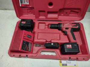 Milwaukee 14.4 Volt Cordless Drill,...