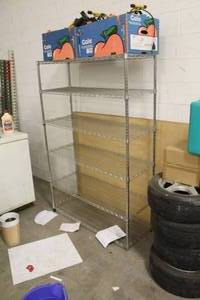 lot 675 image: NSF Wire Shelving Rack 6-tier 48Wx18Dx72H