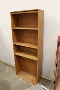 lot 694 image: Wood Bookcase 4-shelf 23-12Lx11Wx73H