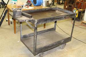 lot 772 image: Metal Utility Cart 2-tier 52Lx34Wx38H