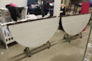 lot 774 image: Lot of (2) Fold-Up Rolling Tables 5D