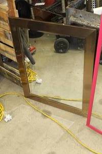 lot 823 image: Framed Beveled Glass Wall Mirror 28Wx33H