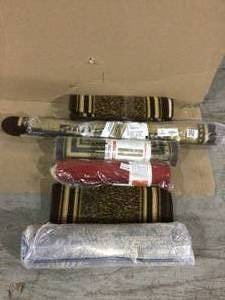 MIX LOT OF Ottohome Collection Contemporary Bordered Design Brown  Runner Rug by Ottomanson&nbsp&nbspCustomer Returns See Pictures