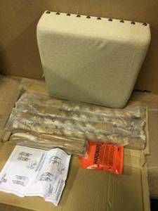 Carolina Classic Remick 24 in. Natural Oak Barley Twist Upholstered Stool&nbsp&nbspCustomer Returns See Pictures