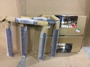 Richelieu Hardware 28 in. (710 mm) Matte Black Adjustable Legs for Structural Table (2-Pack)&nbsp&nbspCustomer Returns See Pictures
