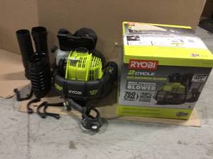 175 MPH 760 CFM 38cc Gas Backpack Leaf Blower by RYOBI&nbsp&nbspCustomer Returns See Pictures