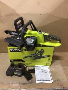 ONE 18V 10 in. Cordless Battery Chainsaw with 1.5 Ah Battery and Charger by RYOBI&nbsp&nbspCustomer Returns See Pictures