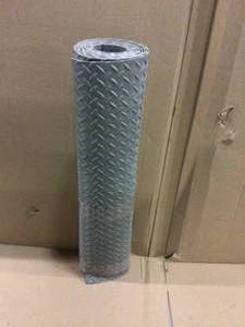 Gray Diamond Plate 36 in. x 15 ft. Antimicrobial Vinyl Commercial Floor Matting by Workforce&nbsp&nbspCustomer Returns See Pictures