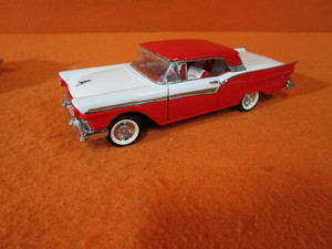 124th Franklin Mint 57 Chevy Bel Air, 57 Ford Fairlane wRetractable Hardtop, 32 Deuce Coupe, 49 Ford Woody Wagon