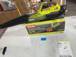 lot 52 image: RYOBI 135 MPH 440 CFM 8 Amp Corded Electric Jet Fan Blower