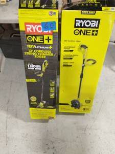 lot 60 image: RYOBI ONE 18V CORDLESS STRING TRIMMER EDGERS