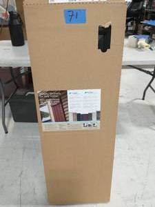 lot 71 image: 8 15 in. x 43 in. Raised Panel Polypropylene Shutters Pair in Black